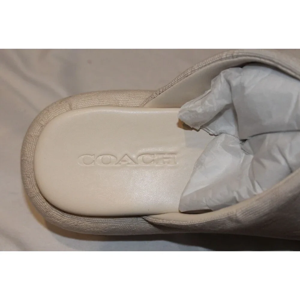 Coach Women's‎ Penelope Signature C Platform Sandals Chalk NIB $195